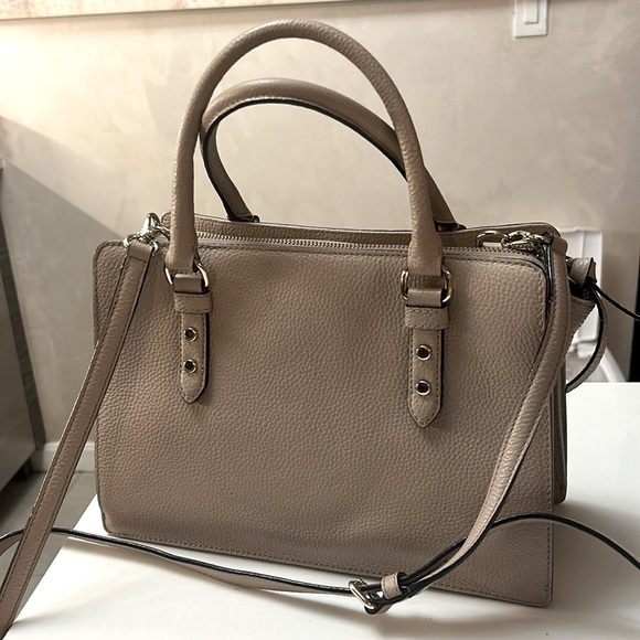 Kate Spade Tan Satchel with gold tone accents - Picture 2 of 9